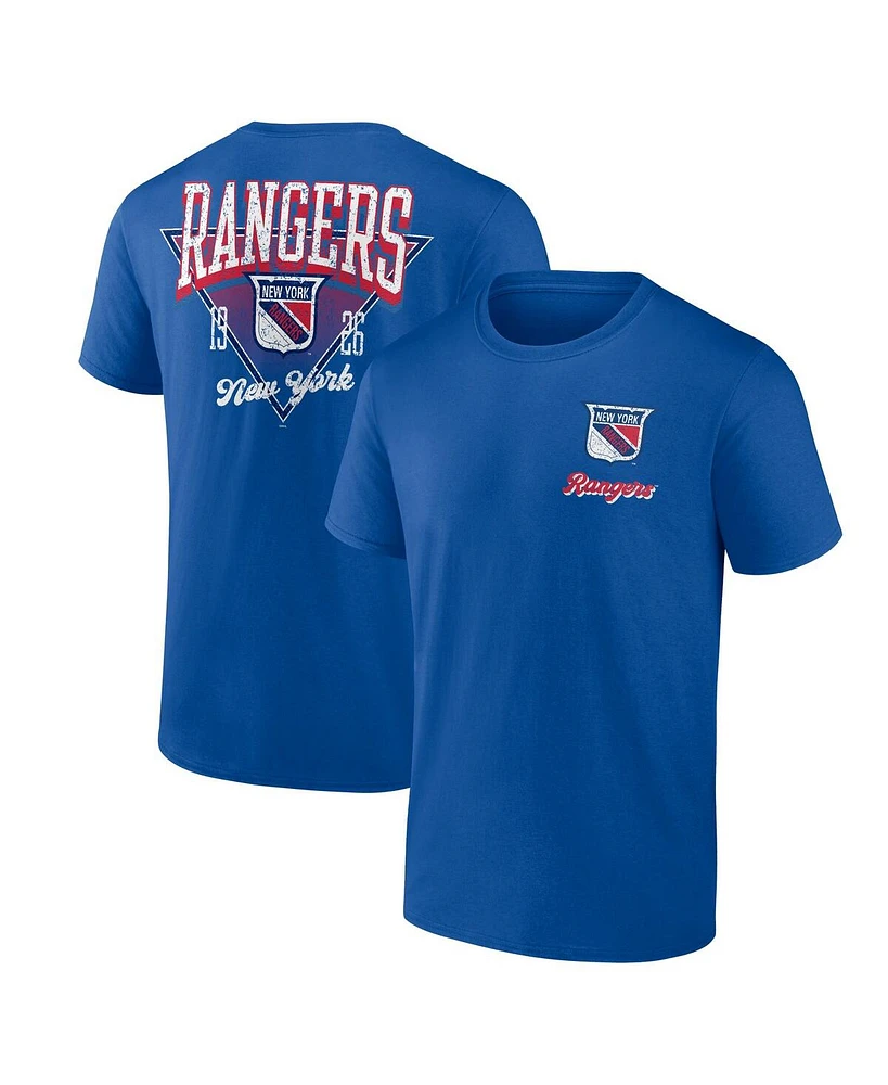 Logo Athletic Men's Blue New York Rangers Never Over T-Shirt