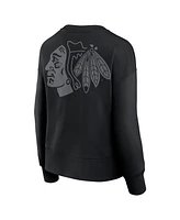 Fanatics Women's Black Chicago Blackhawks Elements Flow Pullover Sweatshirt