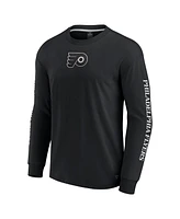 Fanatics Men's Black Philadelphia Flyers Elements Strive Long Sleeve T-Shirt