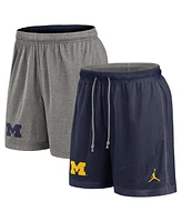 Jordan Men's Navy/Heather Gray Michigan Wolverines Player Shorts