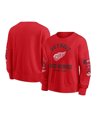 Fanatics Women's Red Detroit Wings Go Team Pullover Sweatshirt