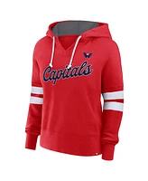 Fanatics Women's Red Washington Capitals Seize Fleece Pullover Hoodie