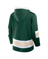 Fanatics Men's Green Minnesota Wild Inside Line Fleece Pullover Hoodie