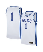 Nike Men's 1 White Duke Blue Devils Home Replica Jersey