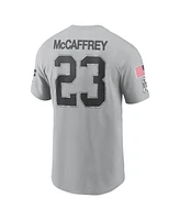 Nike Men's Christian McCaffrey Gray San Francisco 49ers 2024 Salute To Service Name Number T-Shirt