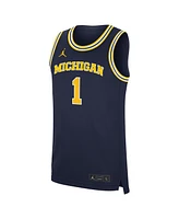 Jordan Men's Navy Michigan Wolverines Road Replica Basketball Jersey