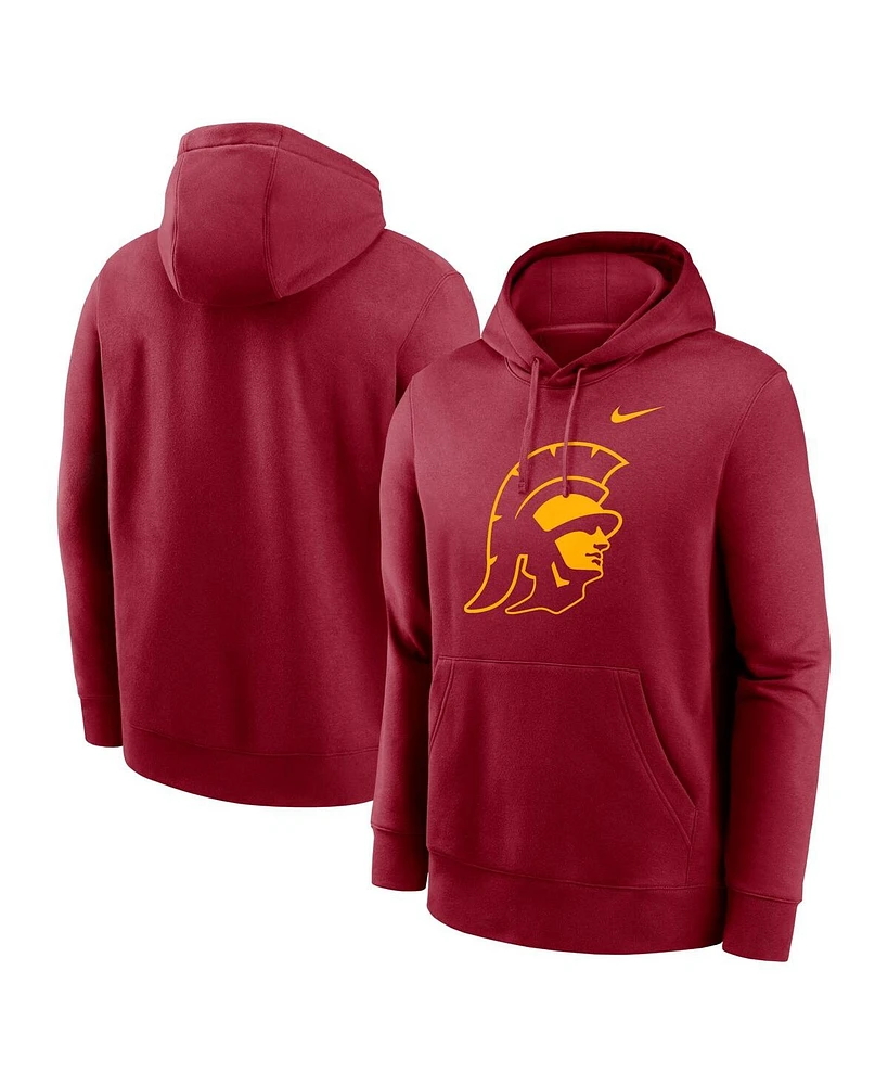 Nike Men's Crimson Usc Trojans Primetime Alternate Logo Club Fleece Pullover Hoodie