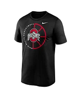 Nike Men's Black Ohio State Buckeyes Legend Basketball Icon Performance T-Shirt