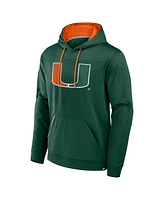 Fanatics Men's Green Miami Hurricanes Defender Dot Faded Primary Pullover Hoodie