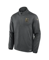 Fanatics Men's Gray Vegas Golden Knights Authentic Pro Rink Quarter-Zip Jacket