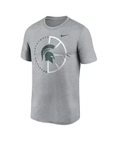 Nike Men's Heather Gray Michigan State Spartans Legend Basketball Icon Performance T-Shirt