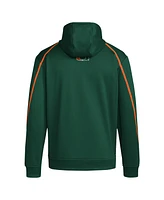 Adidas Men's Green Miami Hurricanes 2024 Sideline Travel Pullover Hoodie