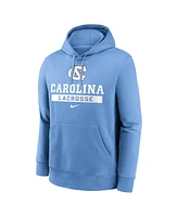 Nike Men's Light Blue North Carolina Tar Heels Lacrosse Stacked Fleece Pullover Hoodie