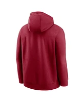 Nike Men's Crimson Oklahoma Sooners Softball Stack Club Fleece Pullover Hoodie