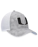 Top of the World Men's Gray/White Miami Hurricanes Slate Trucker Adjustable Hat