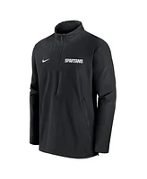 Nike Men's Black Michigan State Spartans Sideline Coaches Quarter-Zip Jacket