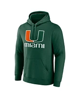 Fanatics Men's Green Miami Hurricanes Team Lockup Pullover Hoodie