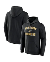 Fanatics Men's Black Pittsburgh Penguins Victory Arch Pullover Hoodie