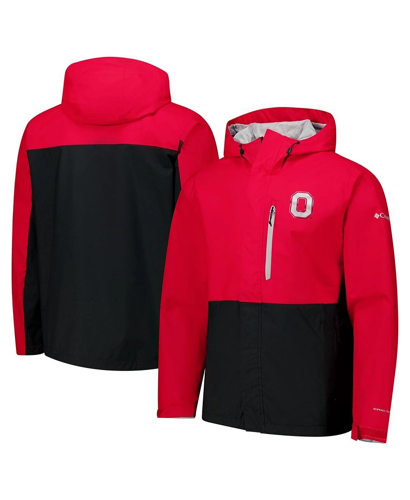 Columbia Men's Scarlet Ohio State Buckeyes Field Bound Omni-Tech Full-Zip Jacket