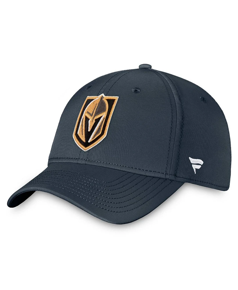 Fanatics Men's Charcoal Vegas Golden Knights Core Primary Logo Flex Hat