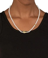 Lacoste Gold-Tone Matchpoint Imitaion Pearl Strand Necklace, 16-1/3" + 2-1/2" extender