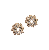 Sohi Crystal Spiral Stud Earrings