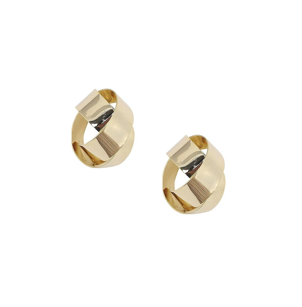 Minimal Rolled Stud Earrings