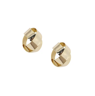 Sohi Minimal Rolled Stud Earrings