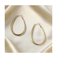 Minimal Oval Hoop Earrrings