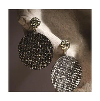 Sohi Embellished Circular Drop Earrings