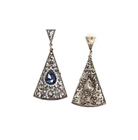 Triangle Filigree Drop Earrings