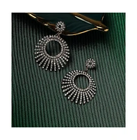 Hollow Circular Drop Earrings