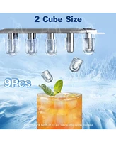 Jinjunye Nugget Ice Maker Countertop,38lbs Per Day, with Soft Chewable Pellet Ice, Self-Cleaning