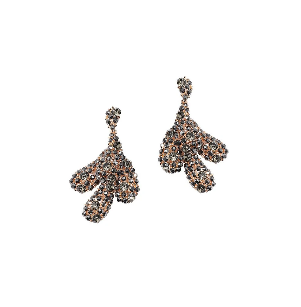 Sohi Crystal Abstract Drop Earrings