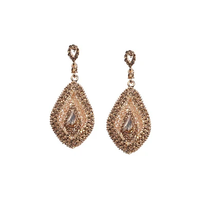 Rhinestone Pear Drop Earrings