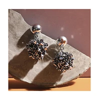 Sohi Embellished Cluster Drop Earrings