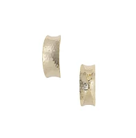 Sohi Minimal Dented Hoop Earrings