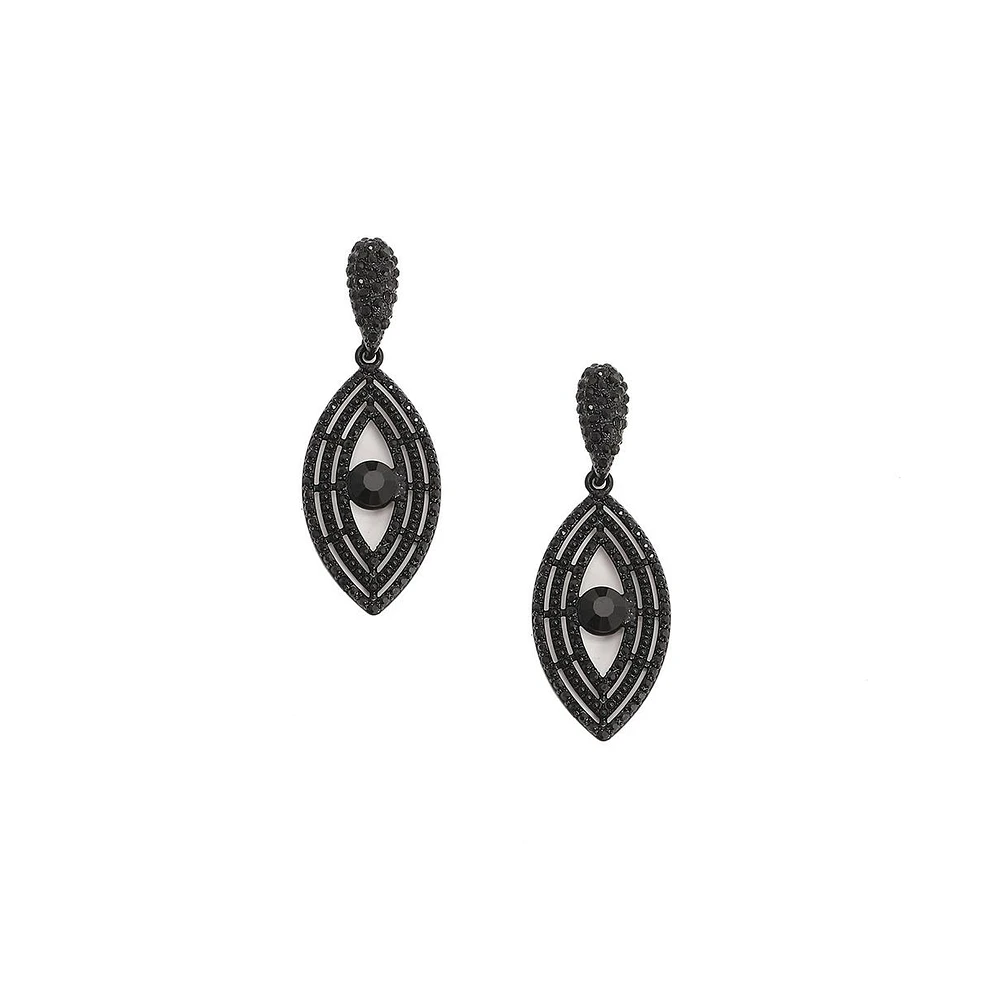 Crystal Hanging Eye Drop Earrings