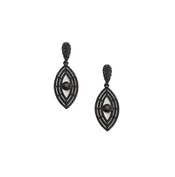 Crystal Hanging Eye Drop Earrings