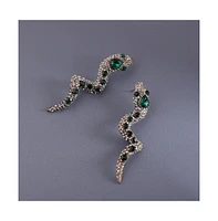 Sohi Crystal Snake Drop Earrings