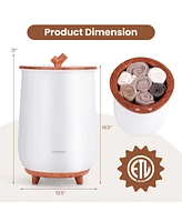 Costway 23L Bathroom Towel Warmer Bucket 4 Timer with Fragrance Holder & 3-Level Heating