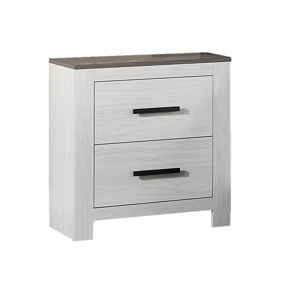 Slickblue Nightstand with 2 Drawers for Elegant Bedroom Storage