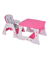 Costway 3 in 1 Baby High Chair Convertible Play Table Seat