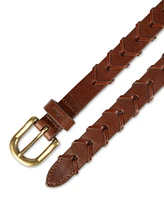 Levi's Women's Fully Adjustable Skinny Braided Genuine Leather Belt