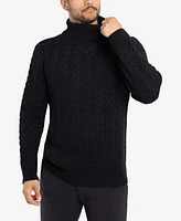 X-Ray Men's Cable Knit Roll Neck Sweater