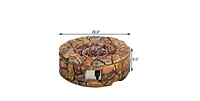 Slickblue 40,000 Btu Outdoor Circle Stone Gas Propane Fire Pit