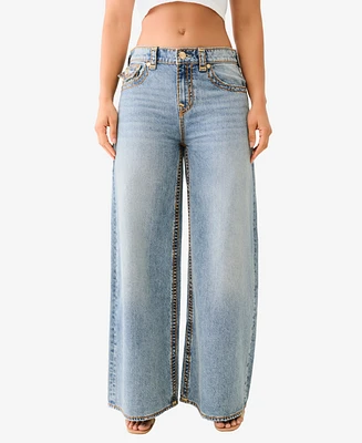 True Religion Women's Jessie Super T Baggy Jeans