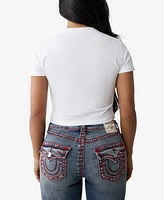 True Religion Women's Buddha Baby Short Sleeve T-Shirt