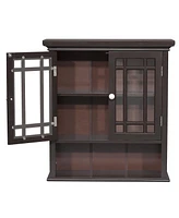 Slickblue 2-Door Bathroom Wall Cabinet with Open Shelf For Bathroom