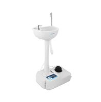 SereneLife Portable Hand-Wash Sink Station with Foot Pump & Soap Dispenser